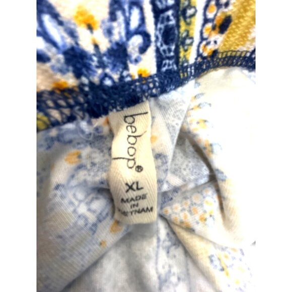 Bebop Womens Casual Mini Dress Sleeveless Multicolored Blue/Yellow Size XL - Picture 3 of 8